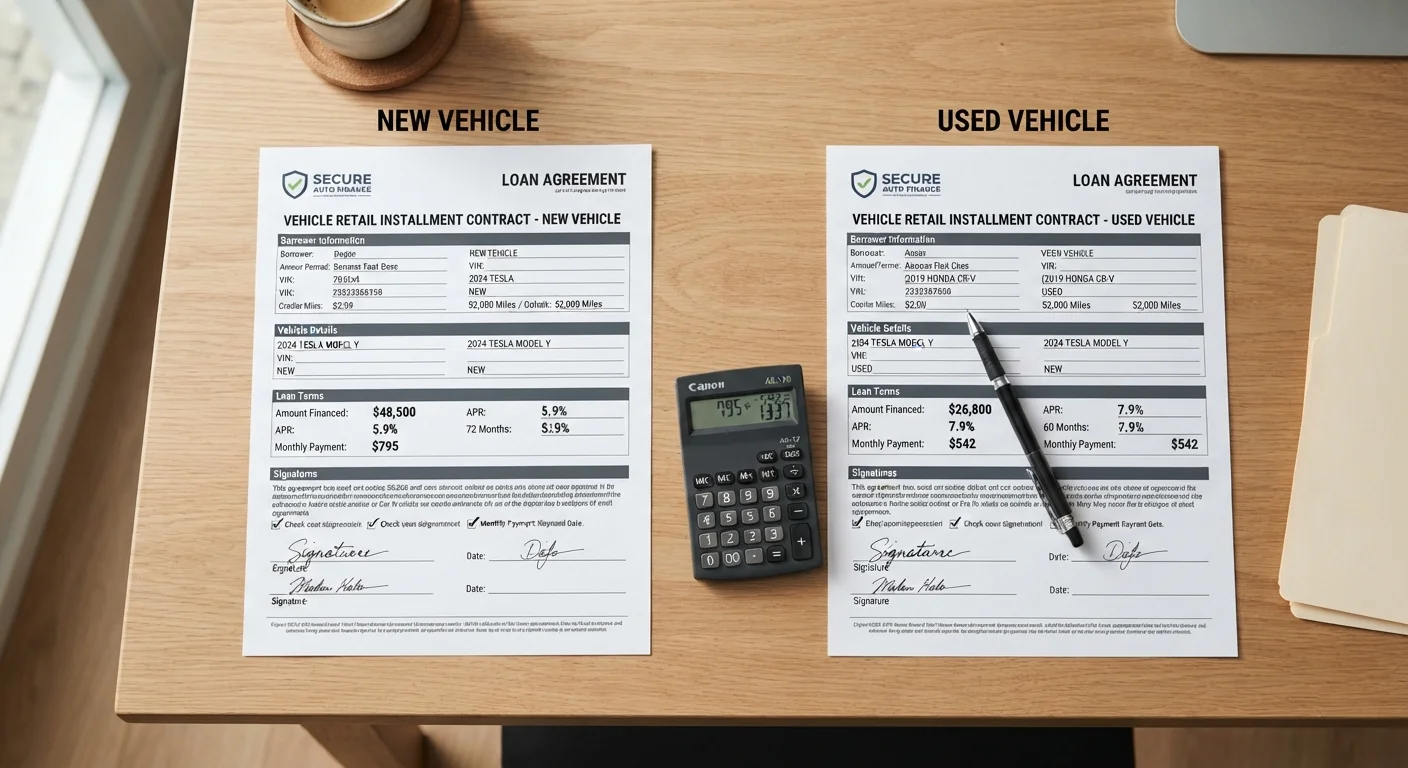 Financing a New Car vs a Used Car: How the Numbers Differ