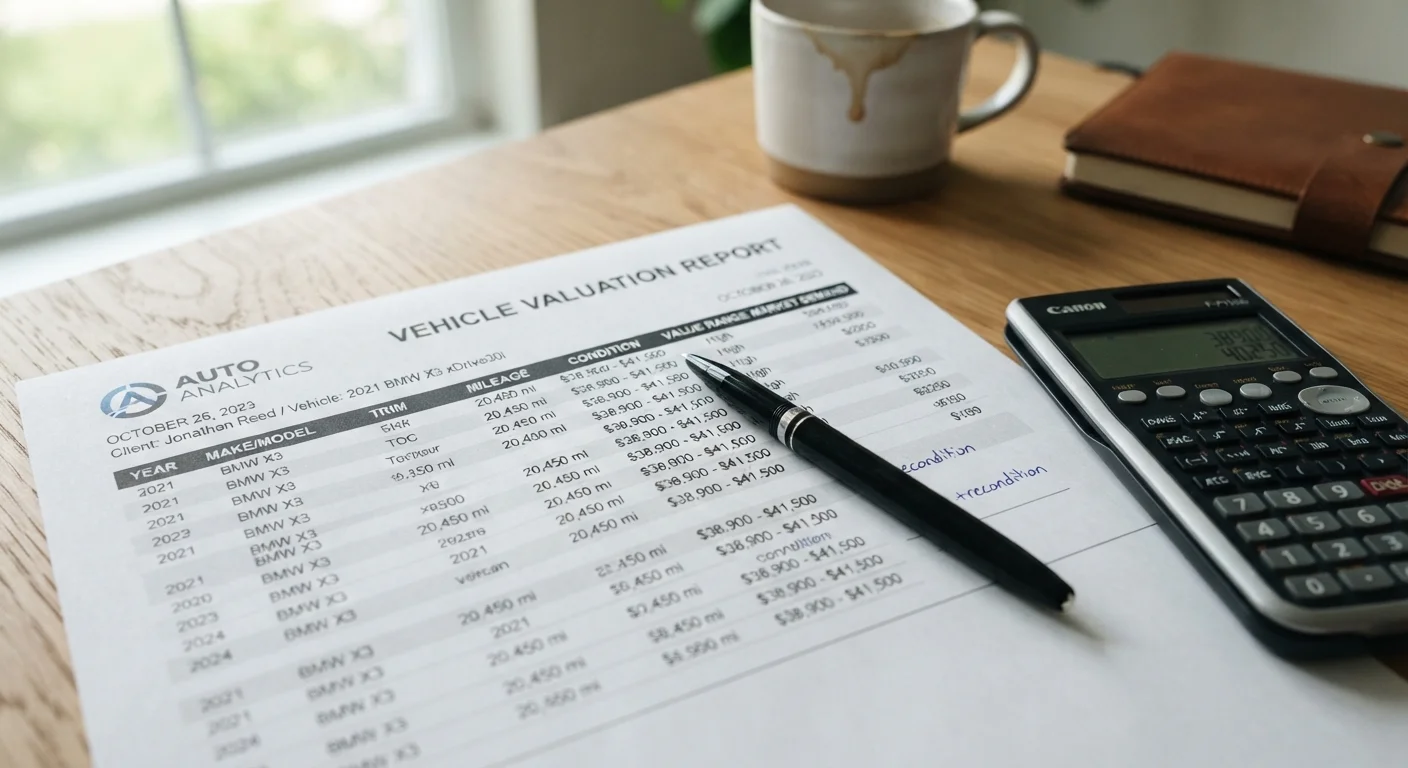 How to Read a Vehicle Valuation Report Without Getting Lost in the Numbers