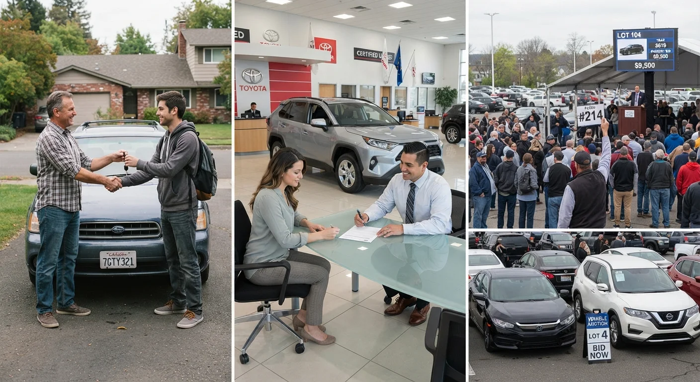 Private Seller, Dealership, or Auction: Weighing Your Used Car Sources