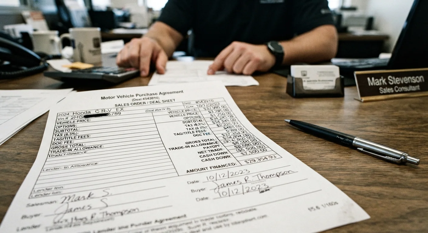 Reading a Car Deal Sheet Without Getting Lost
