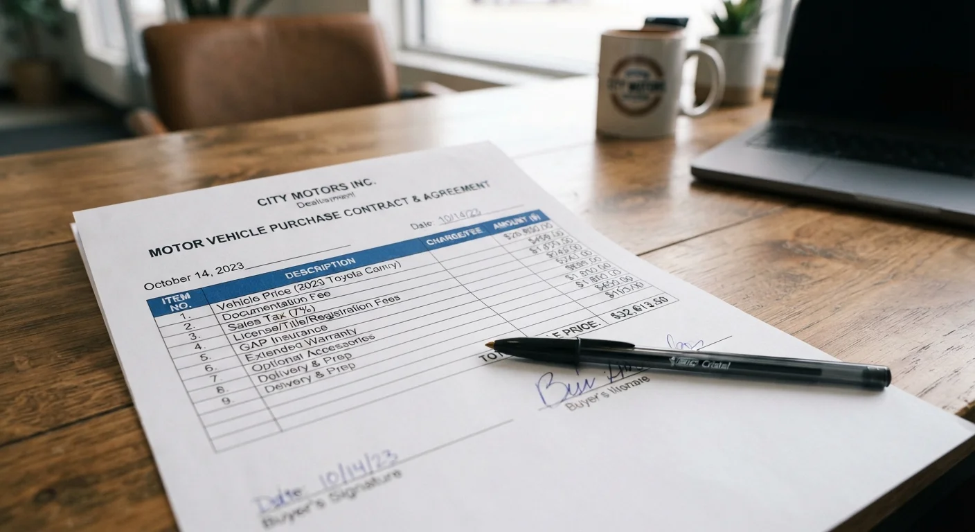 Sales Tax, Documentation Fees, and Dealer Charges: A Plain-English Glossary